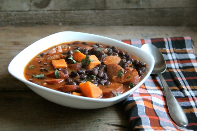 Smoky Black Bean & Sweet Potato Soup