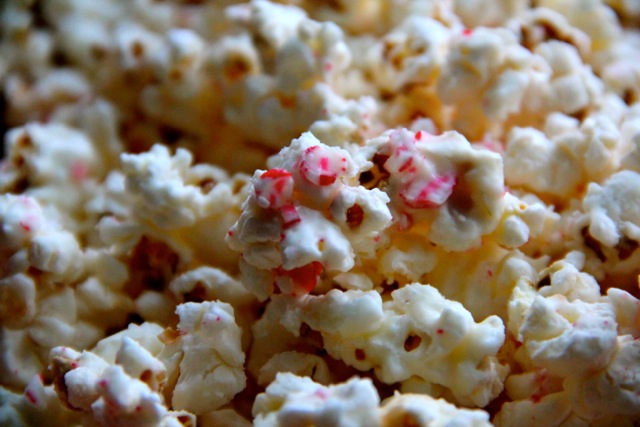 Candy Cane White Chocolate Popcorn