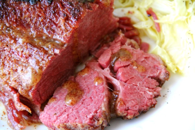 Slow Cooker Corned Beef Honey Mustard