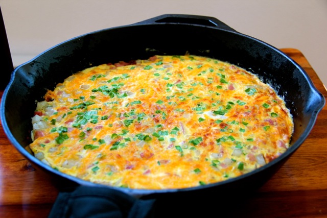 Ham, Cheddar & Potato Frittata 