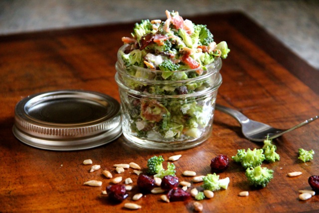 Broccoli Salad with Sunflower Seeds & Cranberries