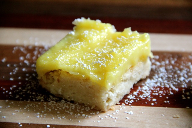 Pineapple Curd Bars with Coconut Shortbread Crust via Alaska from Scratch