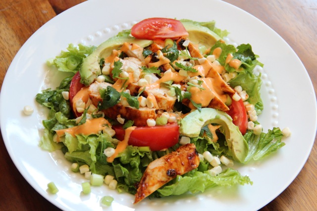 Barbecue Chicken Salad via Alaska from Scratch