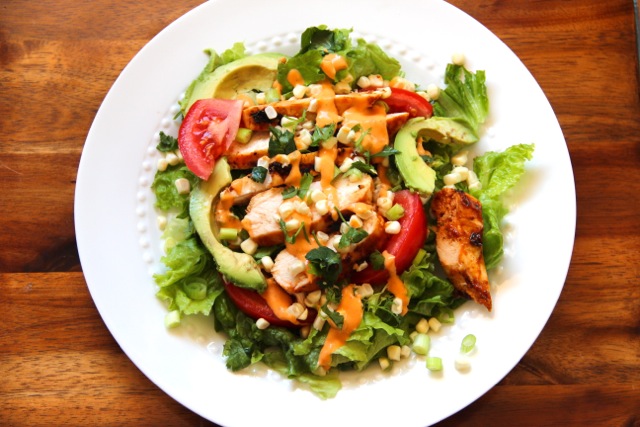 Chipotle Mango Barbecue Chicken Salad