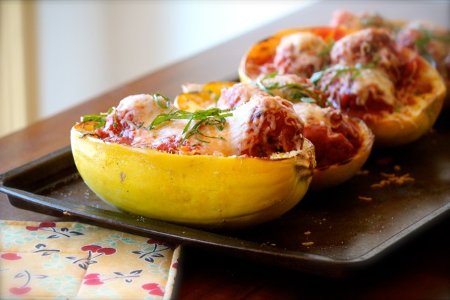 Spaghetti Squash & Meatballs