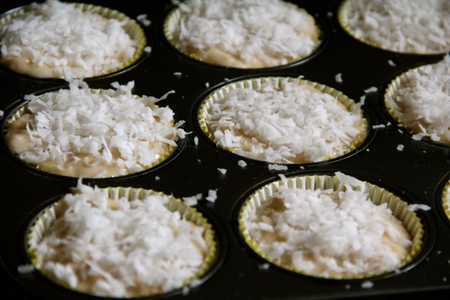 Banana Coconut Muffins with Lime Glaze photo Banana Coconut Muffins with Lime Glaze