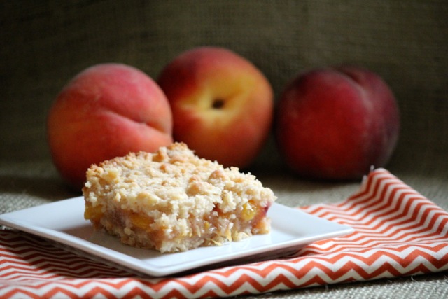 Ginger Peach Crumble Bars