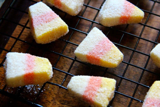 Mini Sugared Candy Corn Cookies photo Mini Sugared Candy Corn Cookies