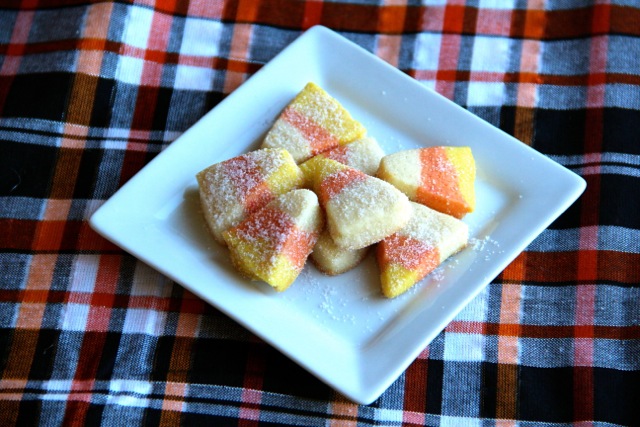 Mini Sugared Candy Corn Cookies photo Mini Sugared Candy Corn Cookies