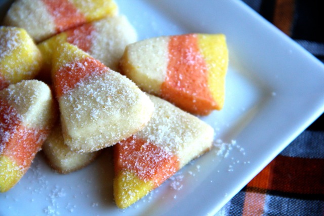 Mini Sugared Candy Corn Cookies photo Mini Sugared Candy Corn Cookies
