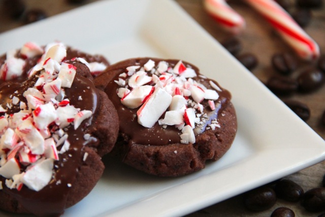 Holiday Cookie Idea: Peppermint Mocha Shortbread Cookie Recipe by Alaska from Scratch via lilblueboo.com