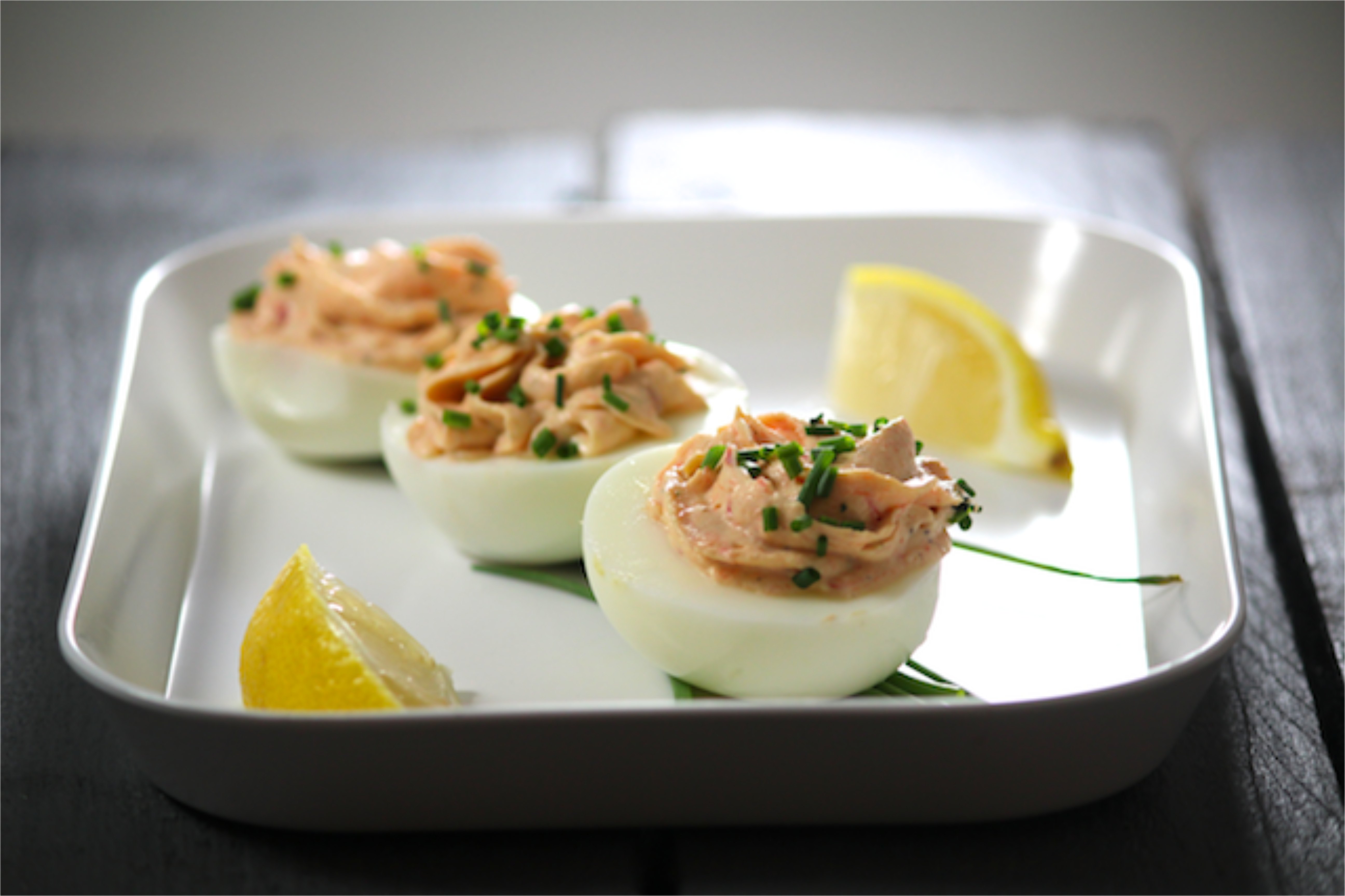 Smoked Salmon Deviled Eggs