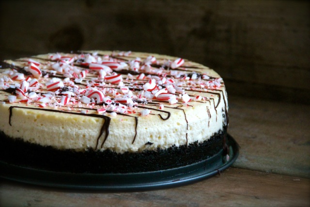 Peppermint Cheesecake with Oreo Crust