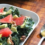 Kale Salad with Grapefruit, Avocado & Walnuts