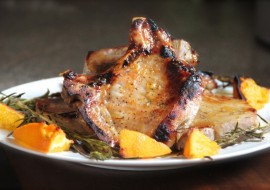 Pork Chops with Orange & Honey Glaze
