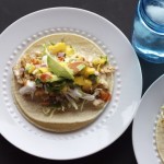 Halibut Tacos with Mango Salsa & Lime Crema