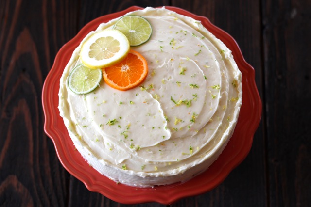 lemon lime cake and cream cheese frosting