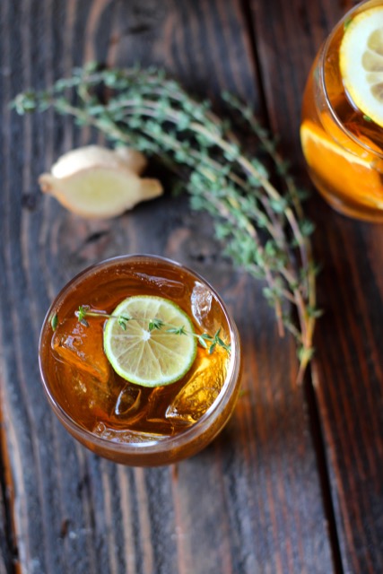 iced tea with ginger