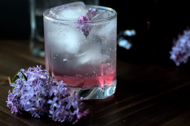 Gin & Tonic with Lilac Syrup