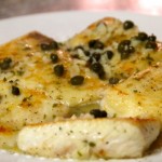 Halibut with Lemon Caper Pan Sauce