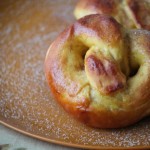 Soft Pumpkin Pretzels with Cinnamon Sugar