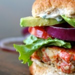 Salmon Burgers with Cilantro Mayo