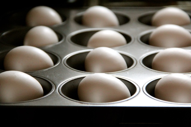 Hard-Cooked Eggs in a Muffin Pan