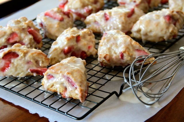 Strawberry Shortcake Scones via Alaska from Scratch