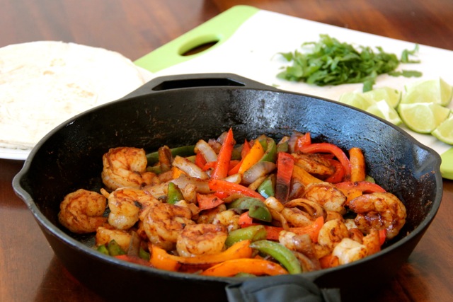 Shrimp Fajitas with Homemade Fajita Seasoning via Alaska from Scratch