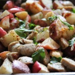 Maple Dijon Potatoes with Apples & Chicken Sausage