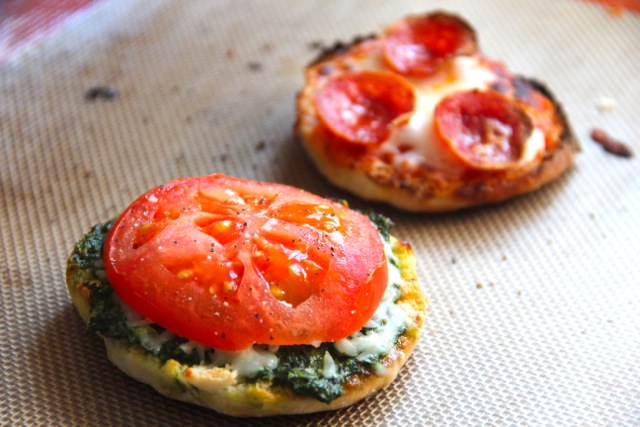 English Muffin Pizzas via Alaska from Scratch