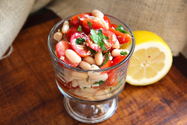 Grape Tomato & White Bean Salad via Alaska from Scratch