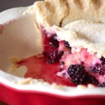 Blackberry & White Peach Pie