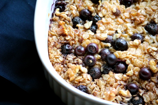 Blueberry Banana Baked Oatmeal via Alaska from Scratch