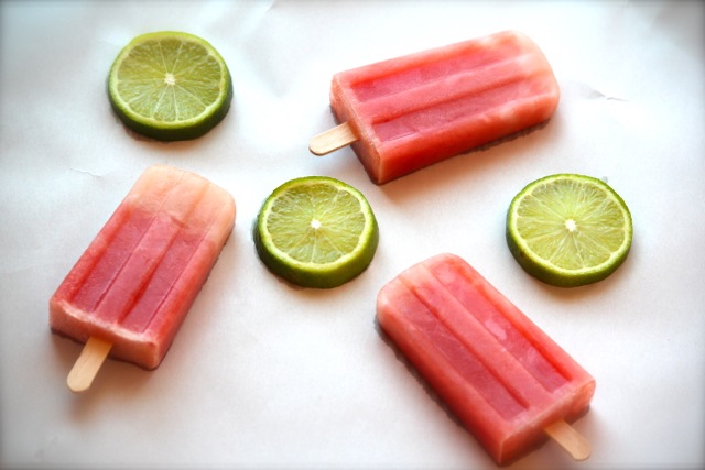 Watermelon Lime Popsicles via Alaska from Scratch