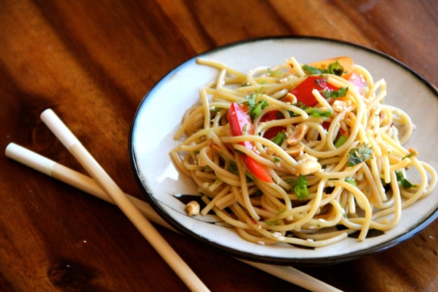 Cold Asian Noodle Salad via Alaska from Scratch