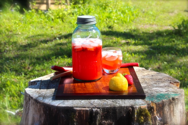 Strawberry Rhubarb Lemonade via Alaska from Scratch