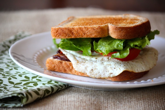 BLT Sandwiches with Sunny Side Up Eggs via Alaska from Scratch