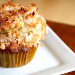 Banana Coconut Muffins with Lime Glaze