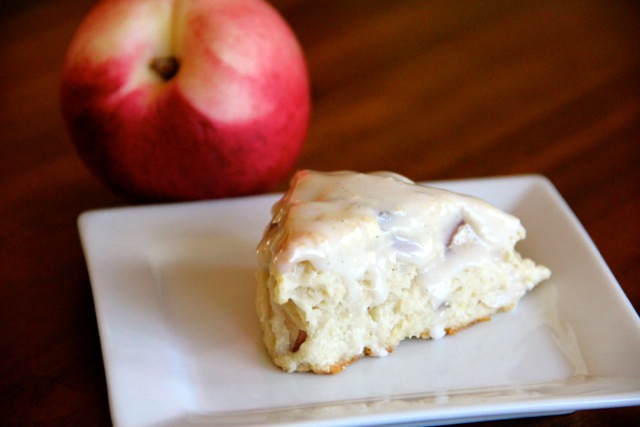 Peaches & Cream Scones via Alaska from Scratch