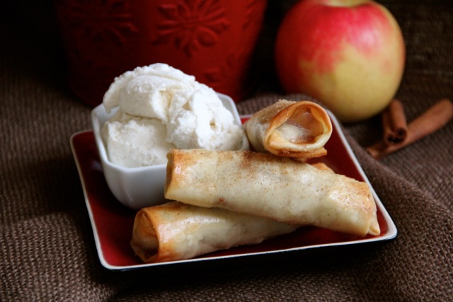 Apple Pie Egg Rolls via Alaska from Scratch