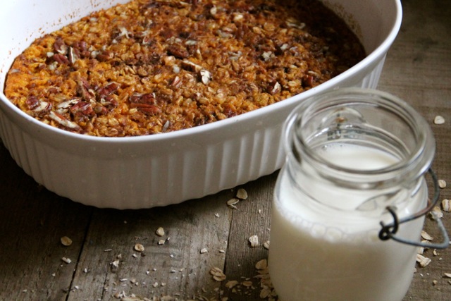 Pumpkin Pecan Baked Oatmeal via Alaska from Scratch