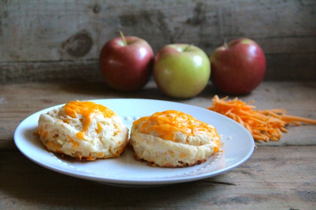 Cheddar Apple Buttermilk Biscuits via Alaska from Scratch