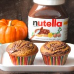 Pumpkin Nutella Swirl Muffins