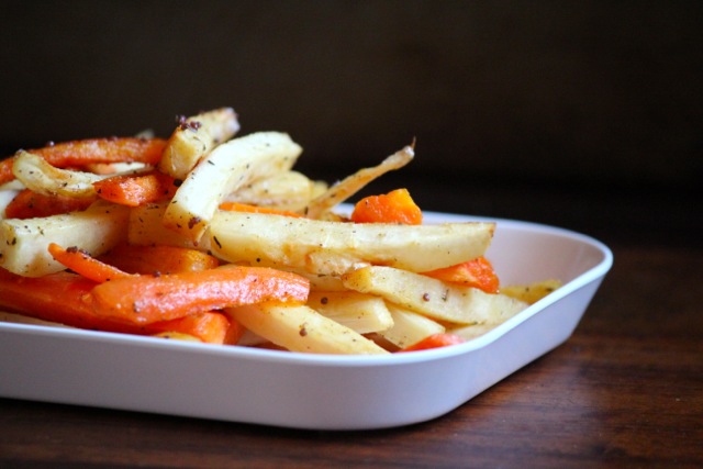 Maple Roasted Parsnips & Carrots via Alaska from Scratch