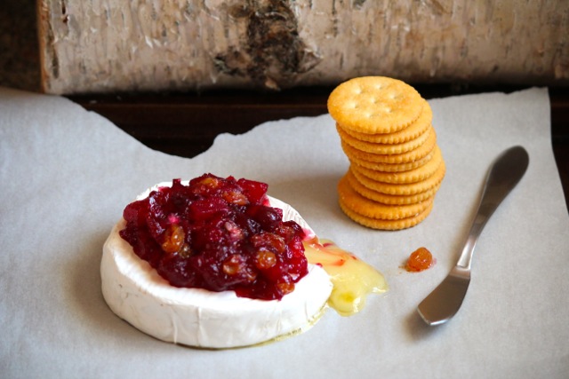 Baked Brie with Cranberry Chutney via Alaska from Scratch