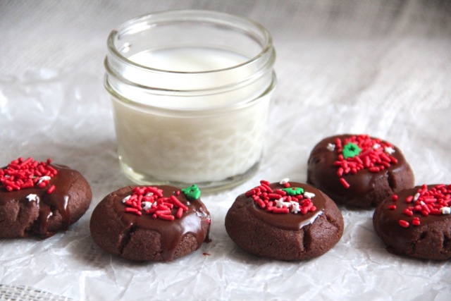 Chocolate Shortbread Sprinkle Cookies via Alaska from Scratch