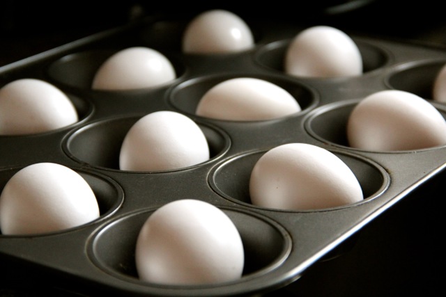 Hard-Cooked Eggs in a Muffin Pan