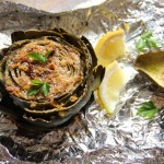 Roasted Artichokes with Lemon Garlic Breadcrumbs