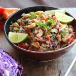 Thai Cashew Quinoa with Ginger Peanut Sauce